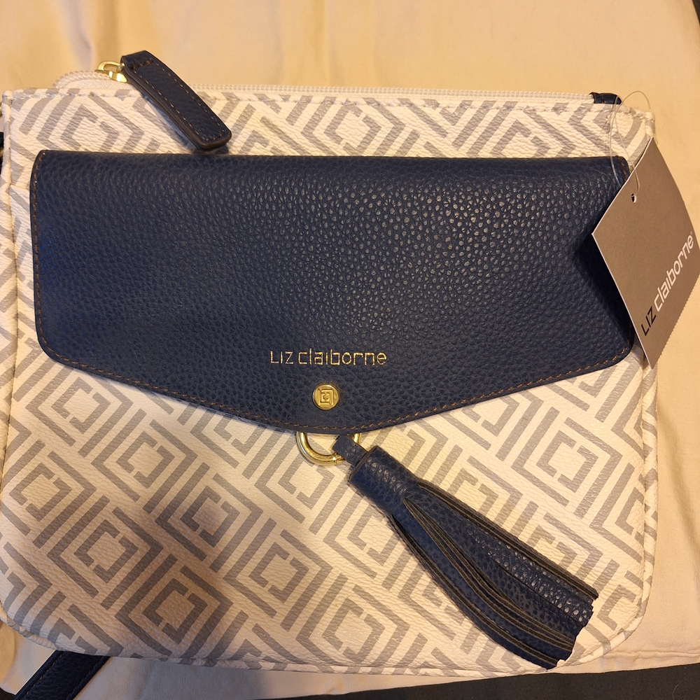 Liz Claiborne Navy Clementine Crossbody Bag